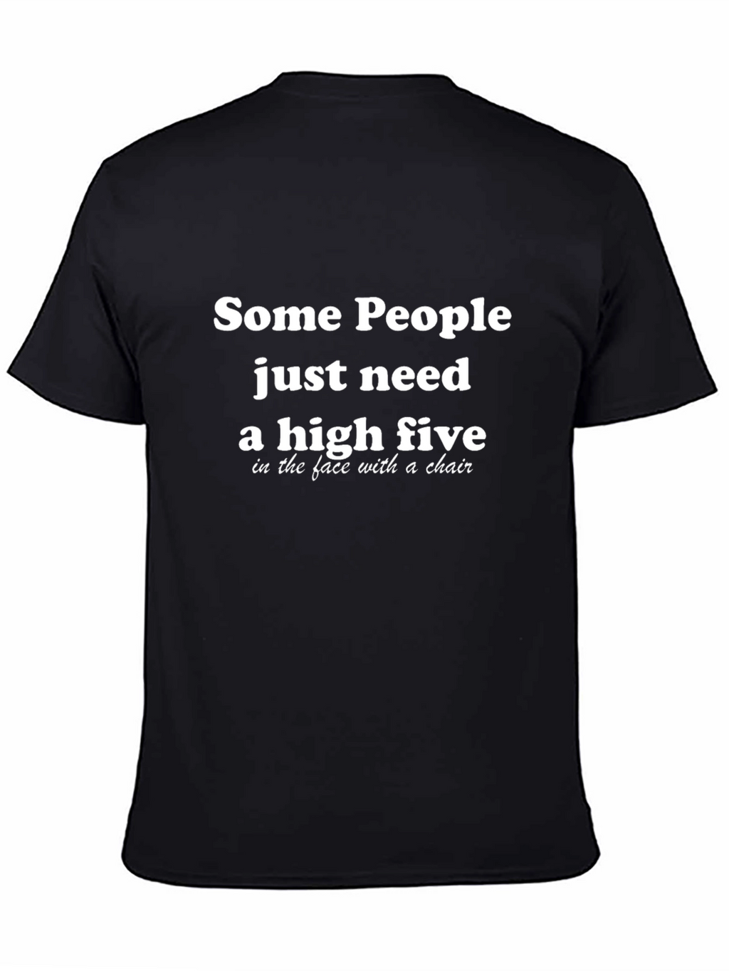 Humorous High Five T-Shirt: Face Chair Edition