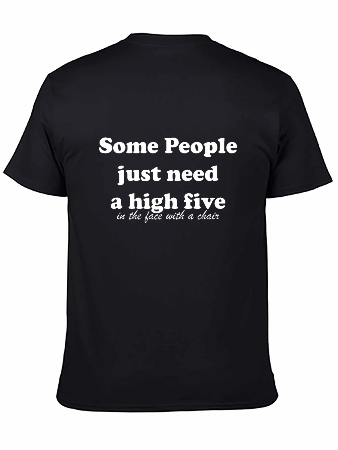 Humorous High Five T-Shirt: Face Chair Edition