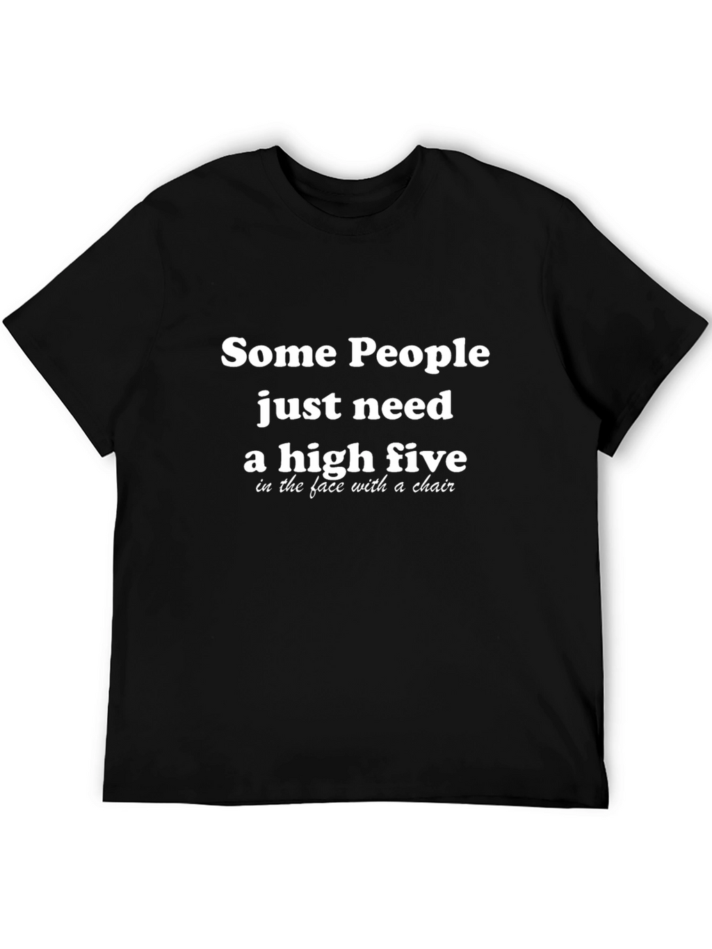 Humorous High Five T-Shirt: Face Chair Edition