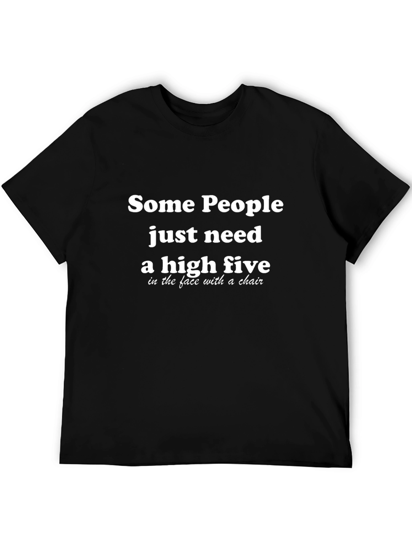 Humorous High Five T-Shirt: Face Chair Edition
