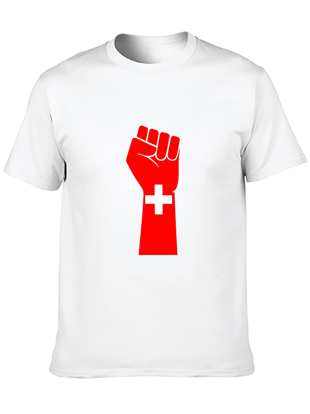 Red Fist Switzerland Flag Graphic Tee
