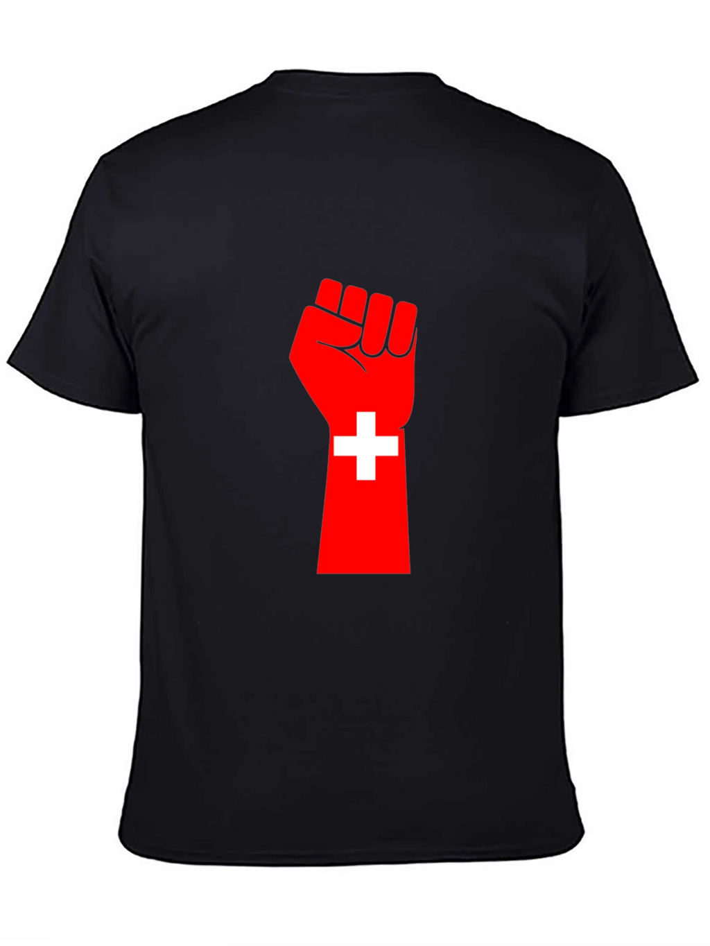 Red Fist Switzerland Flag Graphic Tee