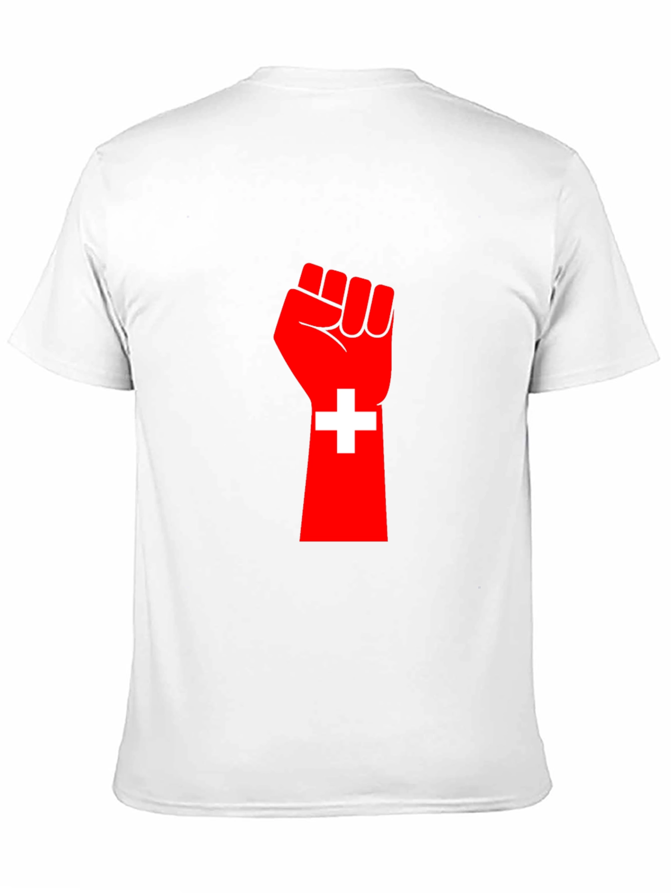 Red Fist Switzerland Flag Graphic Tee