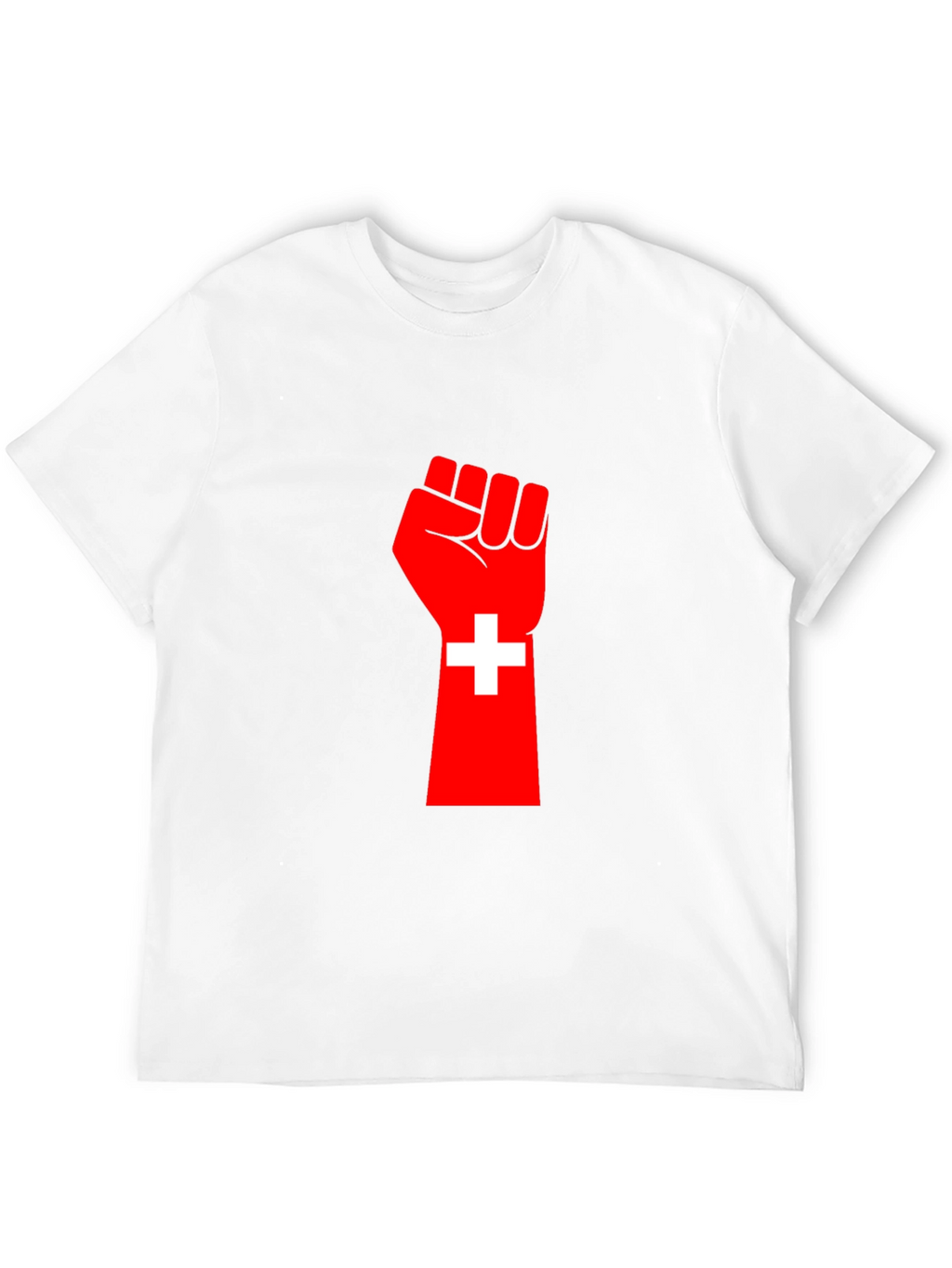 Red Fist Switzerland Flag Graphic Tee