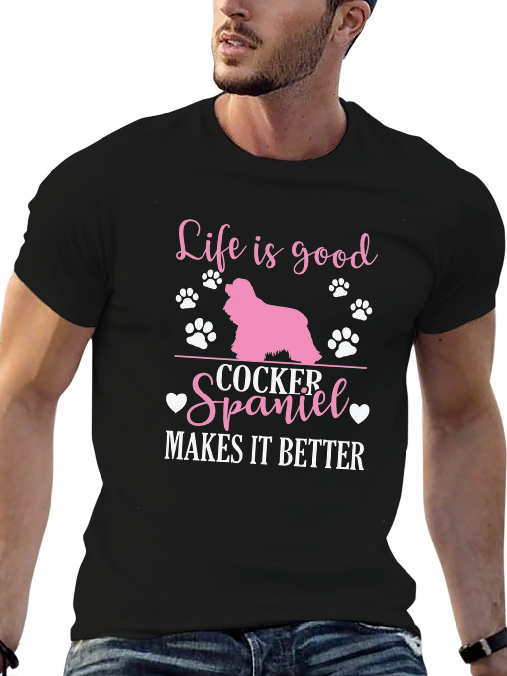 Life is Good Cocker Spaniel T-Shirt