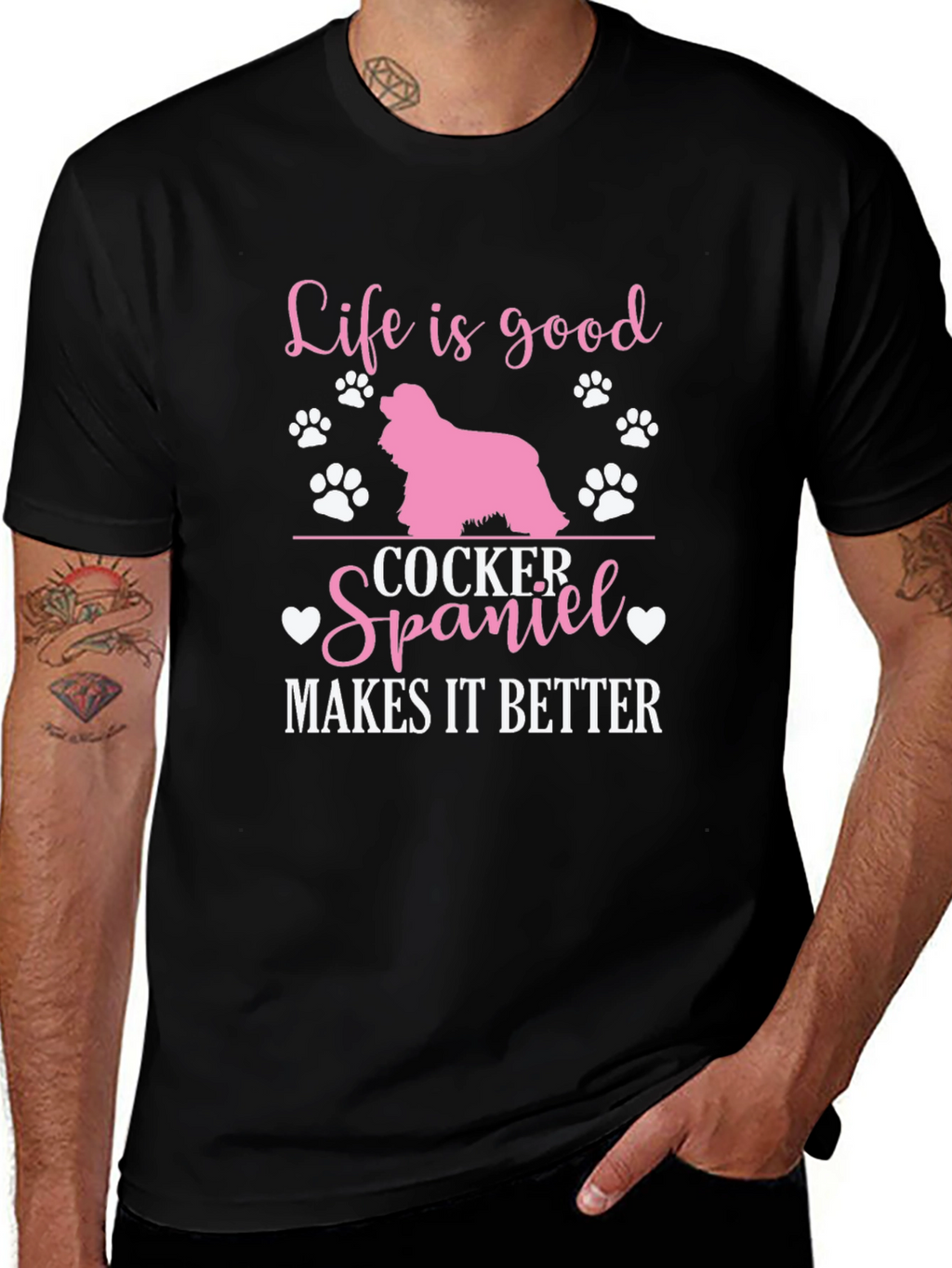 Life is Good Cocker Spaniel T-Shirt