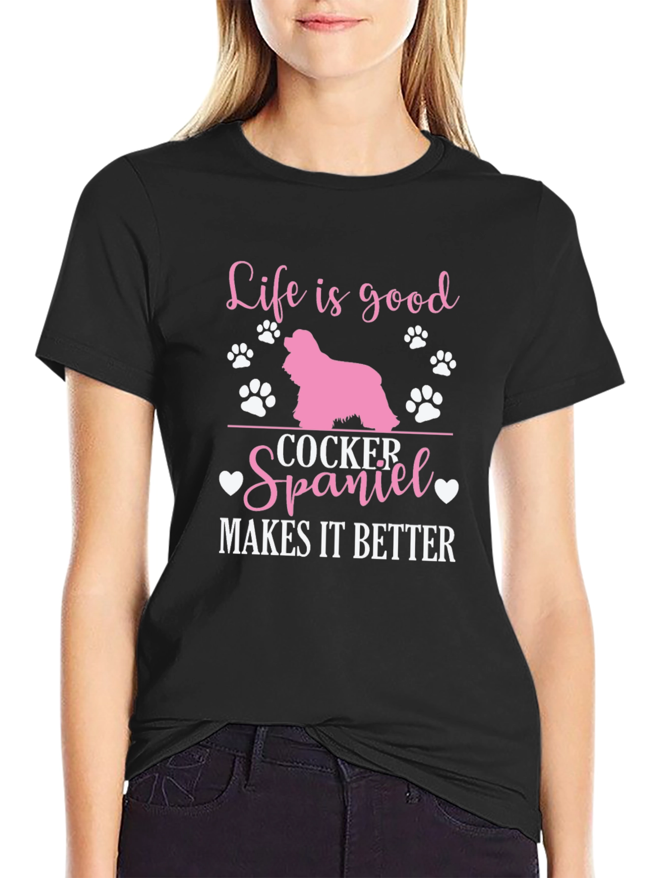 Life is Good Cocker Spaniel T-Shirt