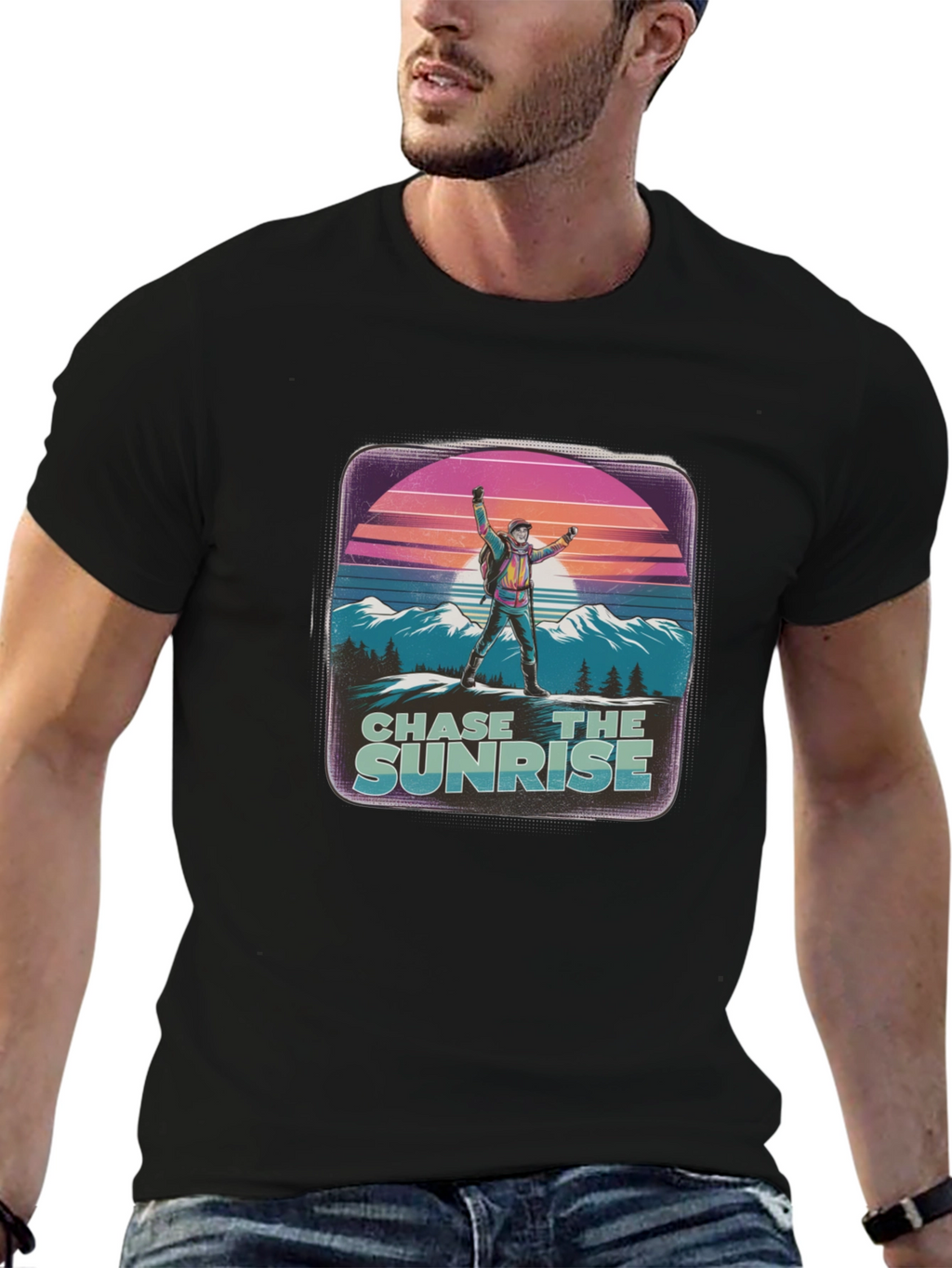 Chase the Sunrise Graphic Tee - Retro Style