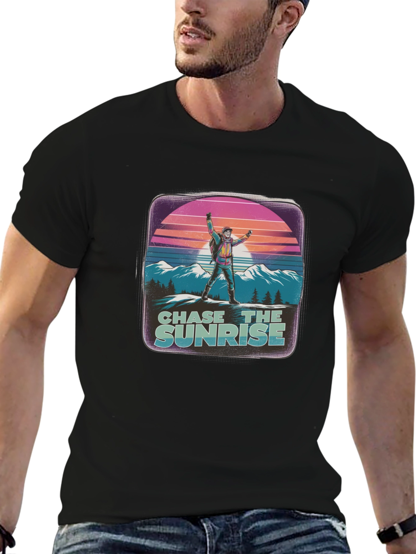 Chase the Sunrise Graphic Tee - Retro Style
