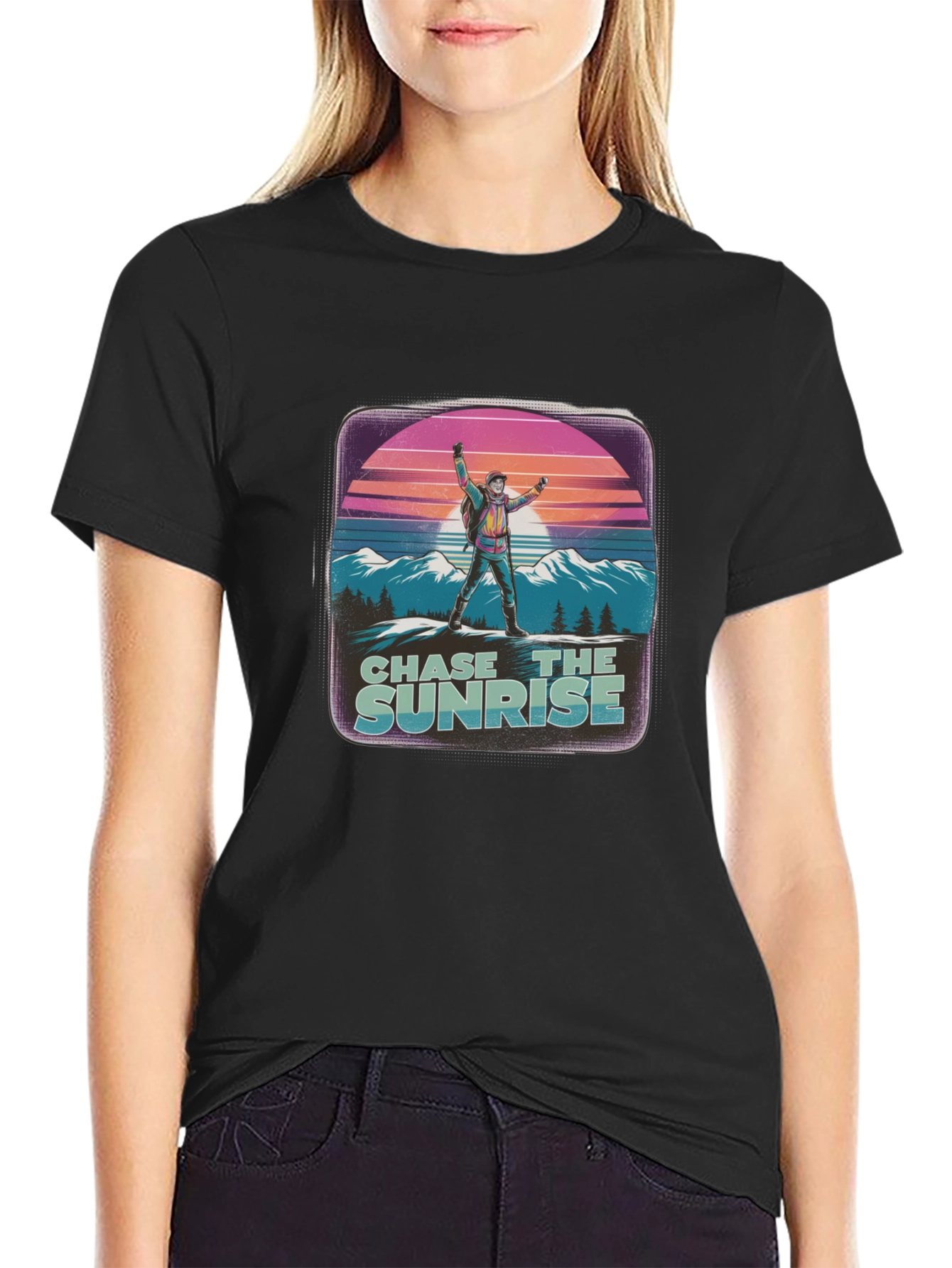 Chase the Sunrise Graphic Tee - Retro Style