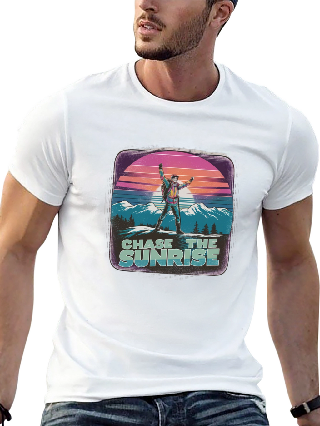 Chase the Sunrise Graphic Tee - Retro Style