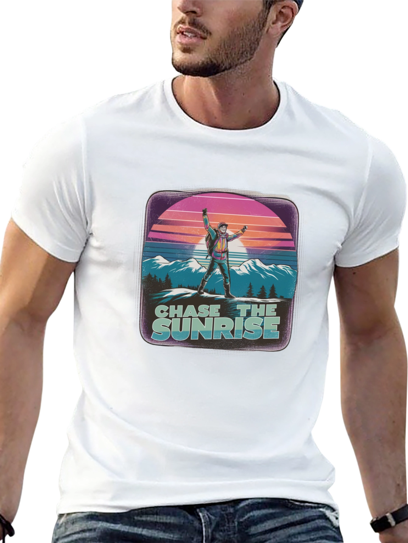 Chase the Sunrise Graphic Tee - Retro Style