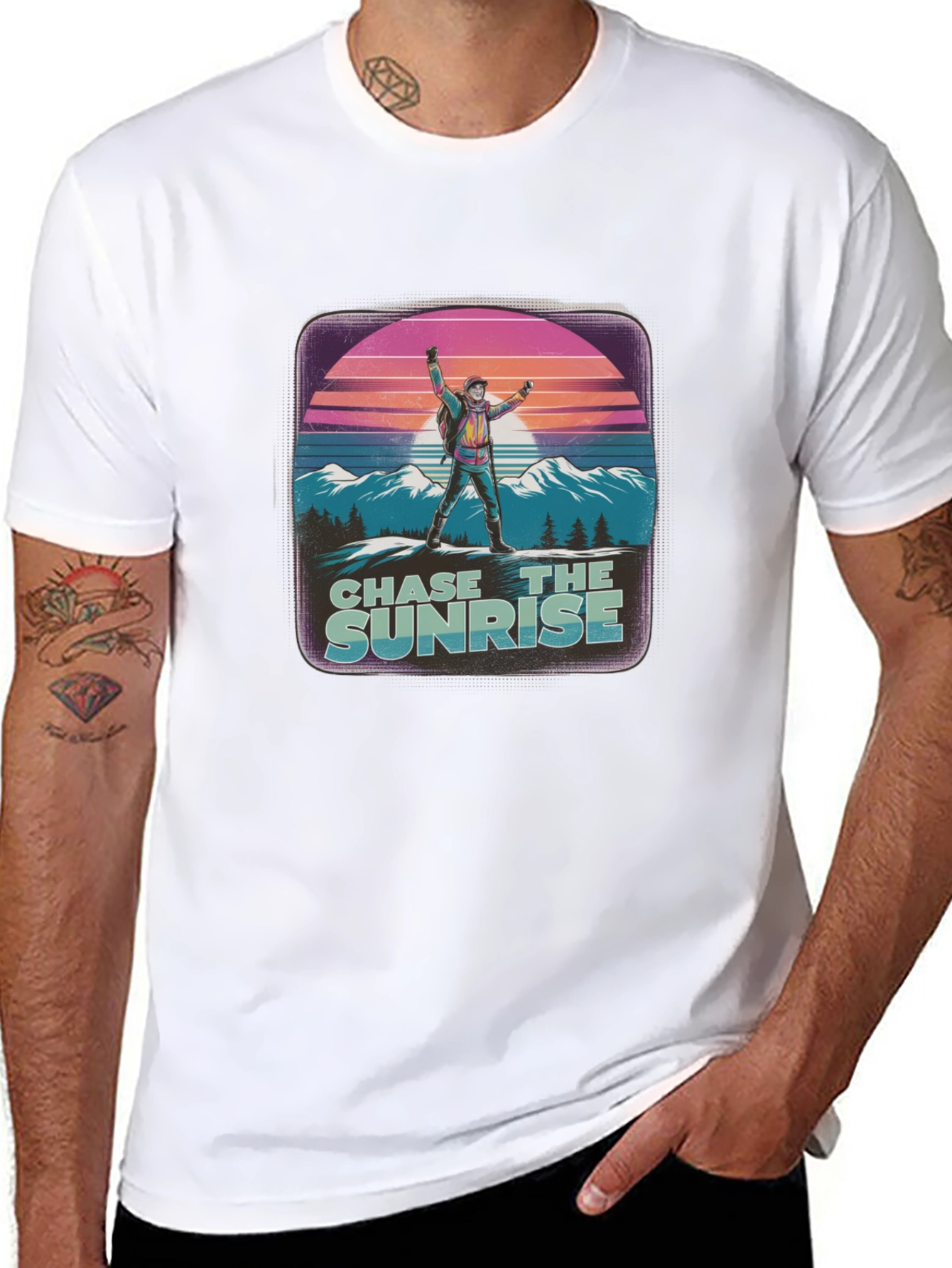 Chase the Sunrise Graphic Tee - Retro Style