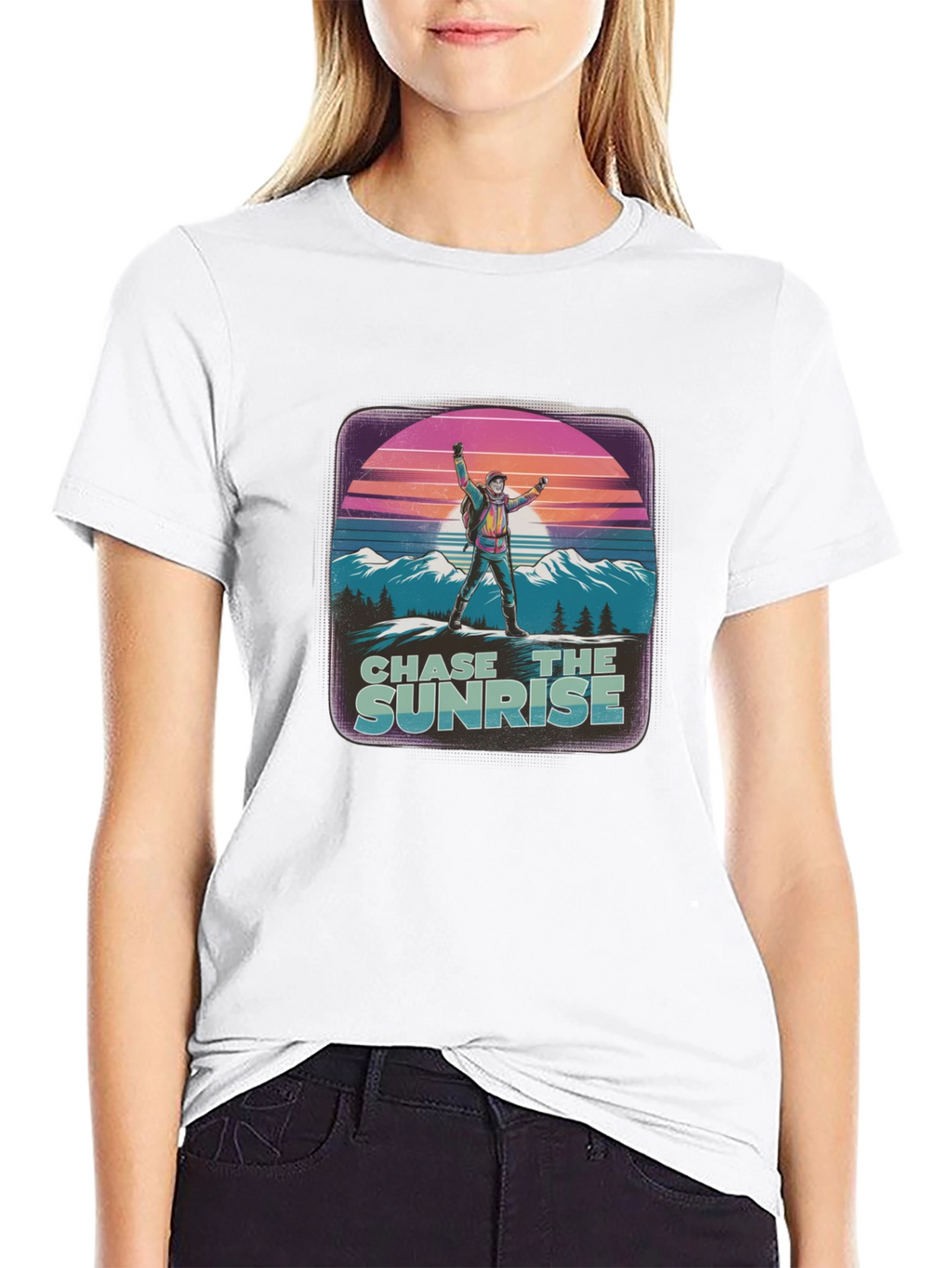 Chase the Sunrise Graphic Tee - Retro Style