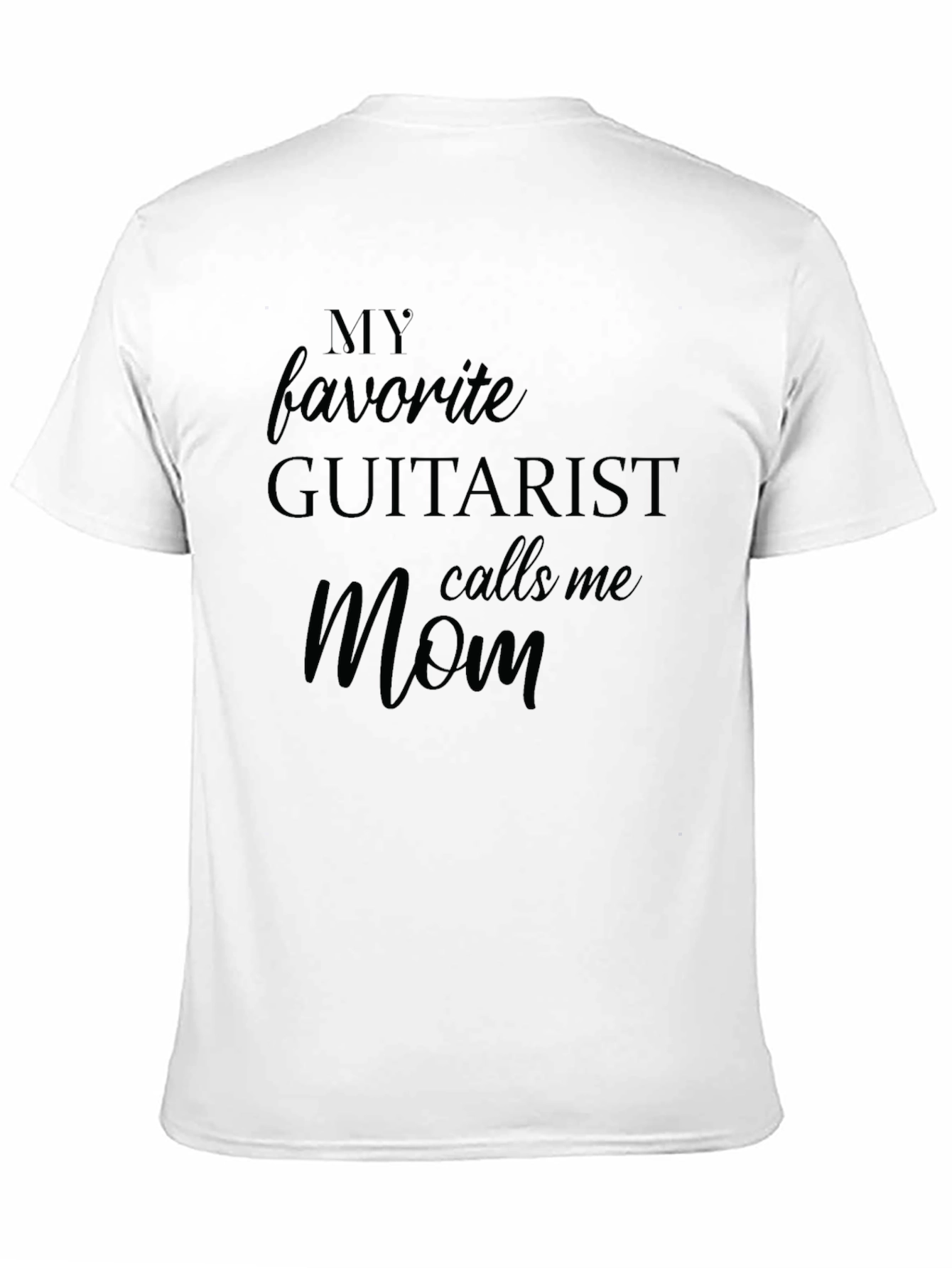 Guitarist Mom T-Shirt - Black Cotton