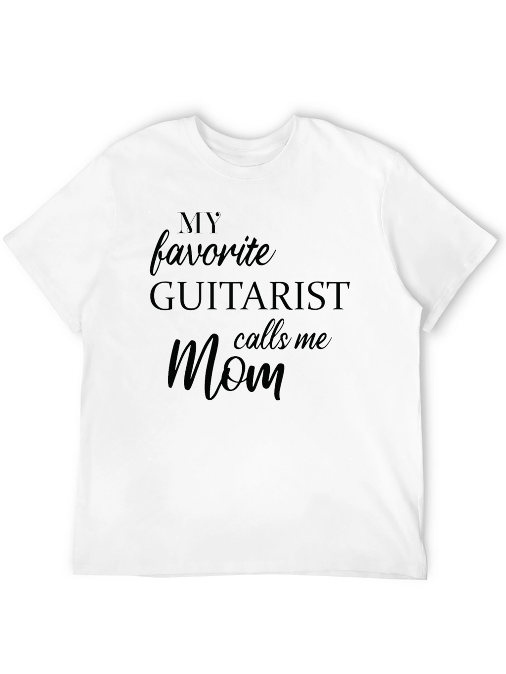 Guitarist Mom T-Shirt - Black Cotton
