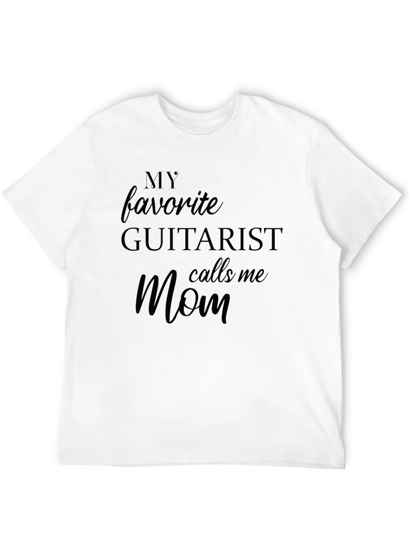 Guitarist Mom T-Shirt - Black Cotton