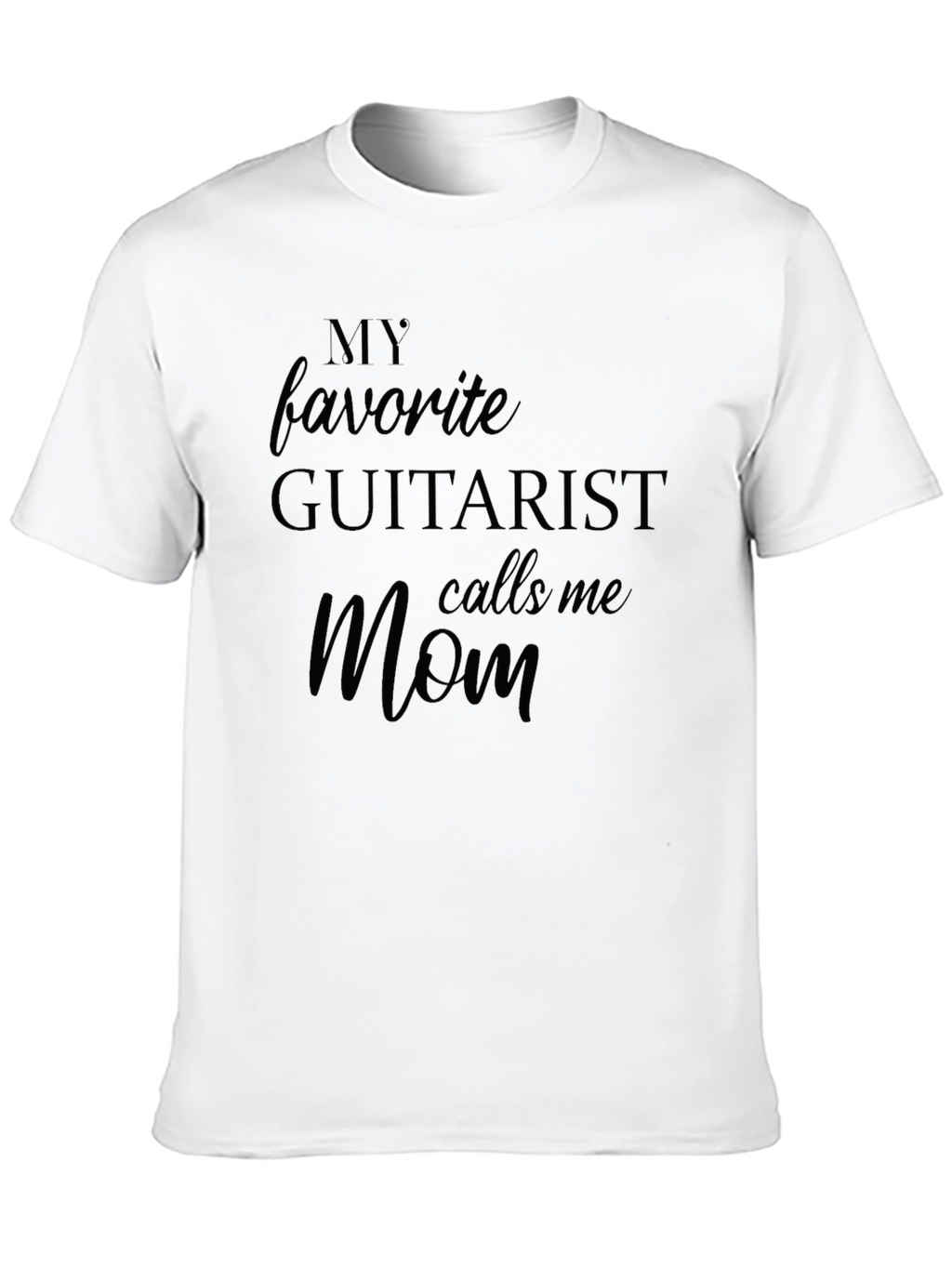 Guitarist Mom T-Shirt - Black Cotton