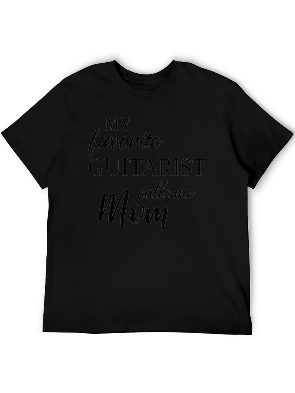 Guitarist Mom T-Shirt - Black Cotton