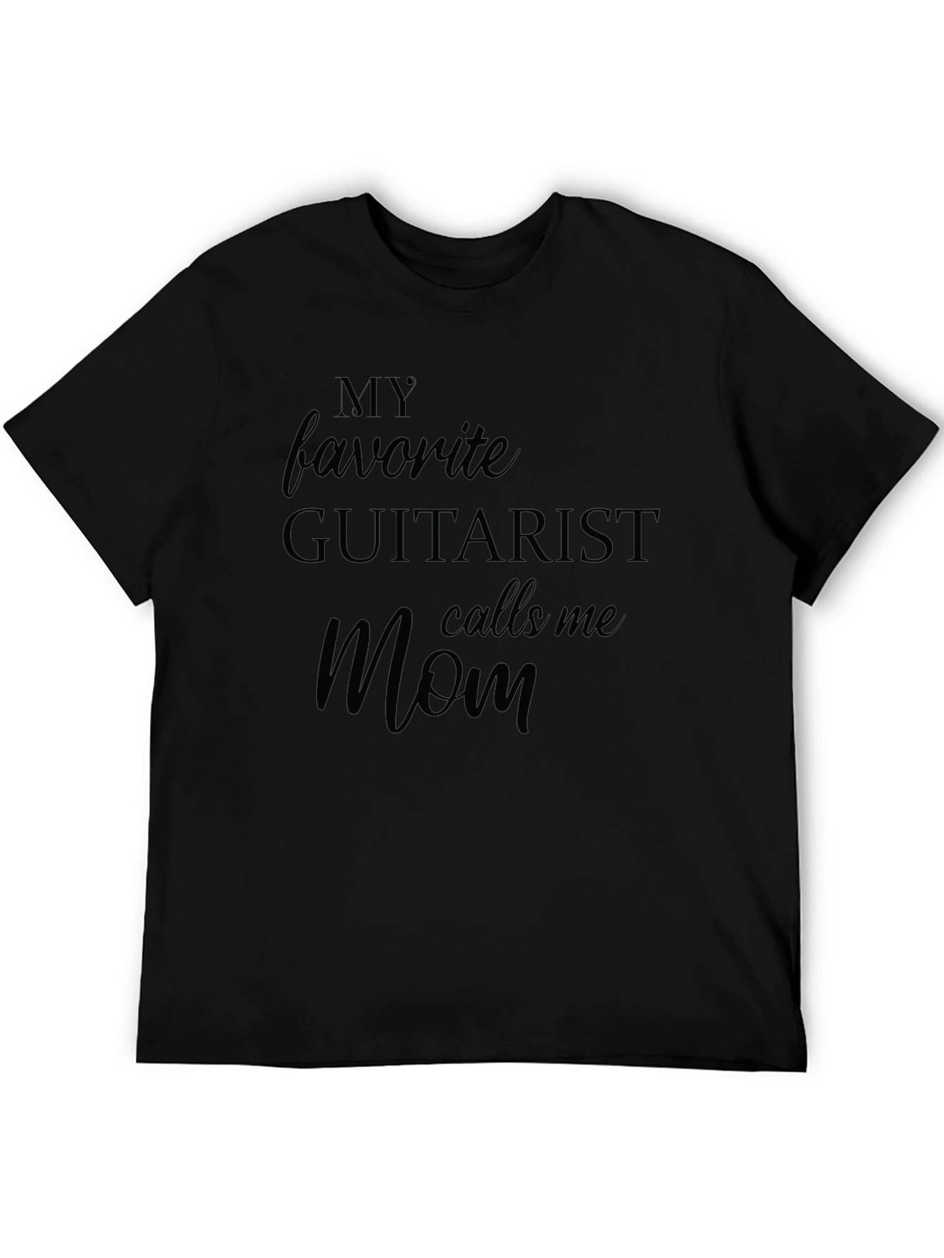 Guitarist Mom T-Shirt - Black Cotton