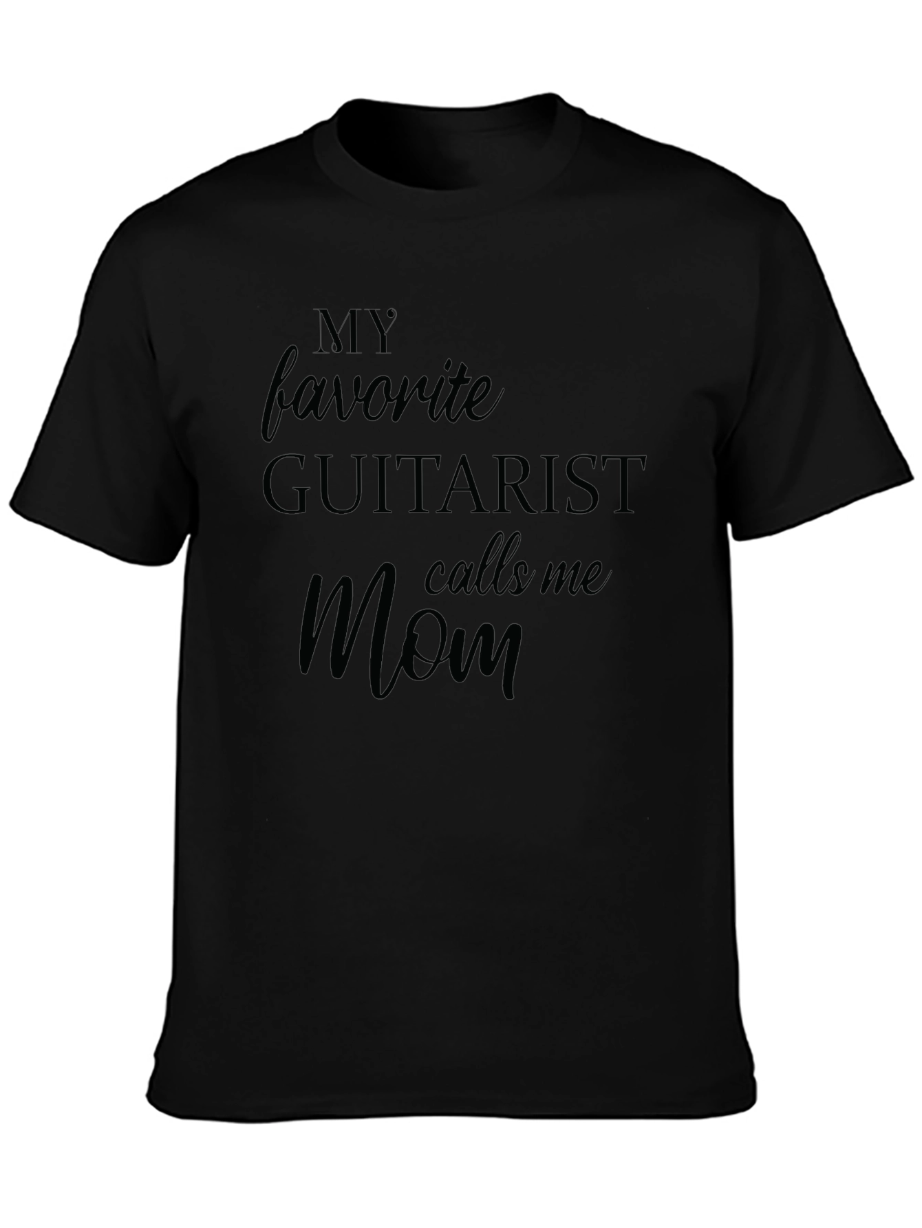 Guitarist Mom T-Shirt - Black Cotton