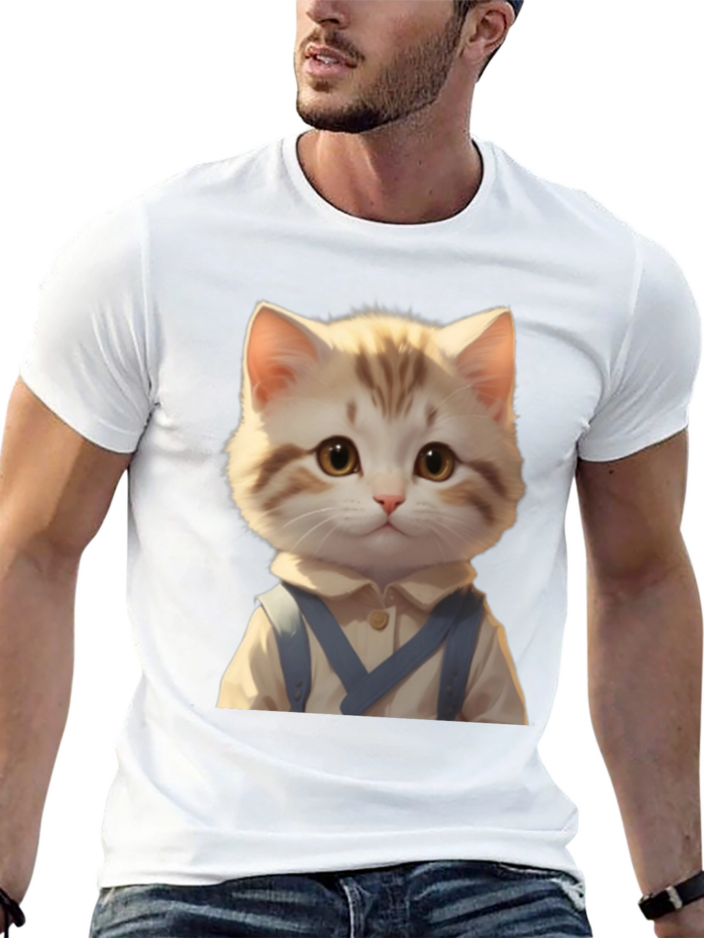 Cat in Clothes Graphic T-Shirt