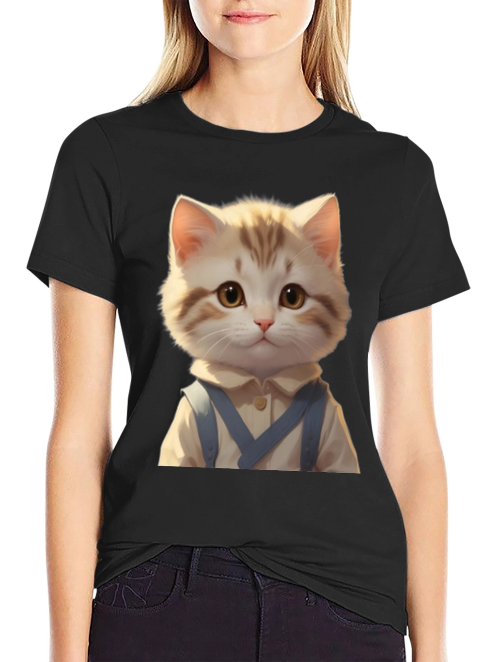 Cat in Clothes Graphic T-Shirt