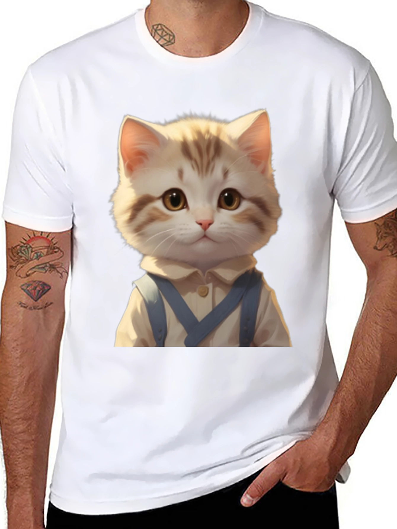 Cat in Clothes Graphic T-Shirt