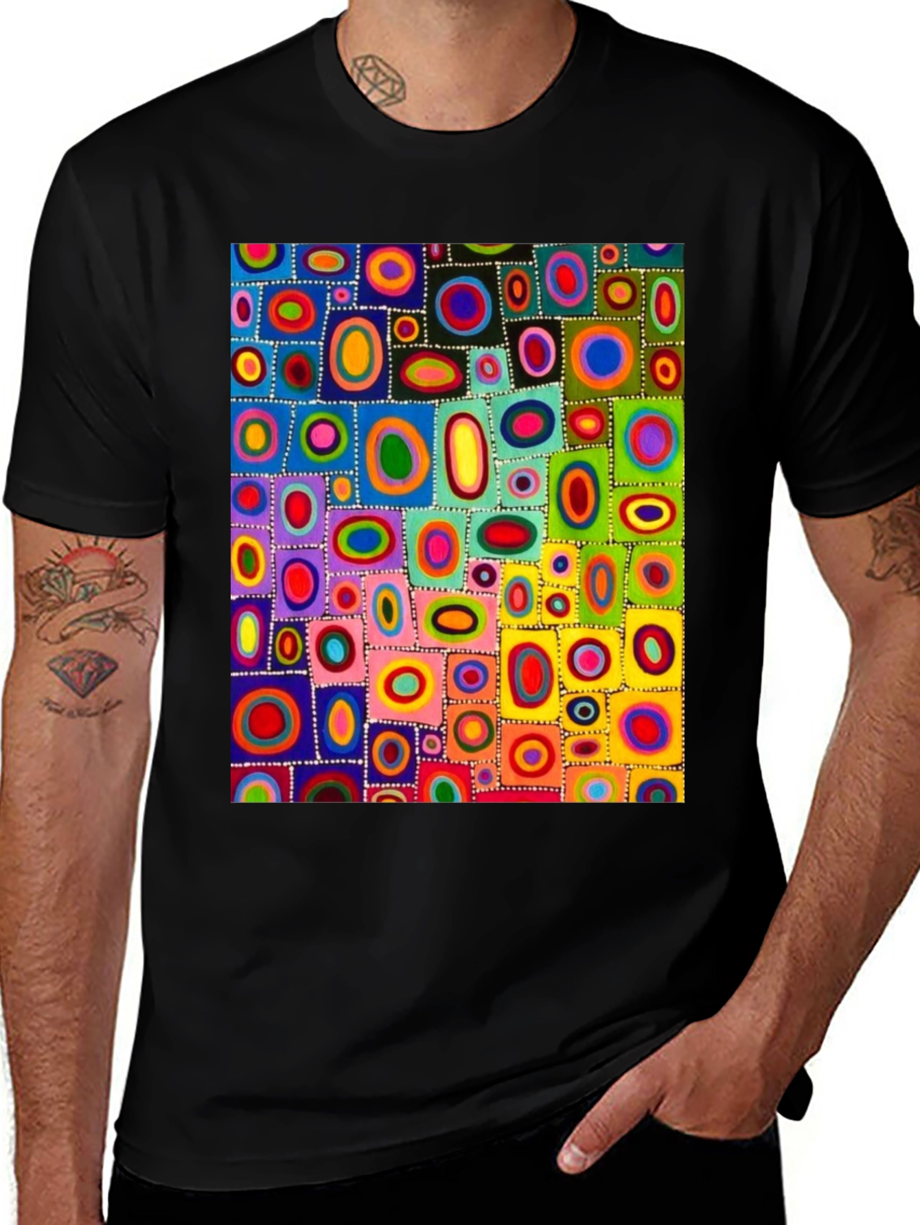Abstract Geometric Colorful Art T-Shirt