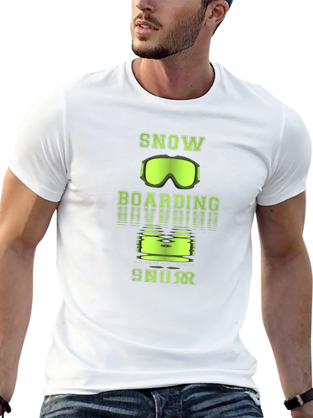 Snowboarding Graphic Tee - Black