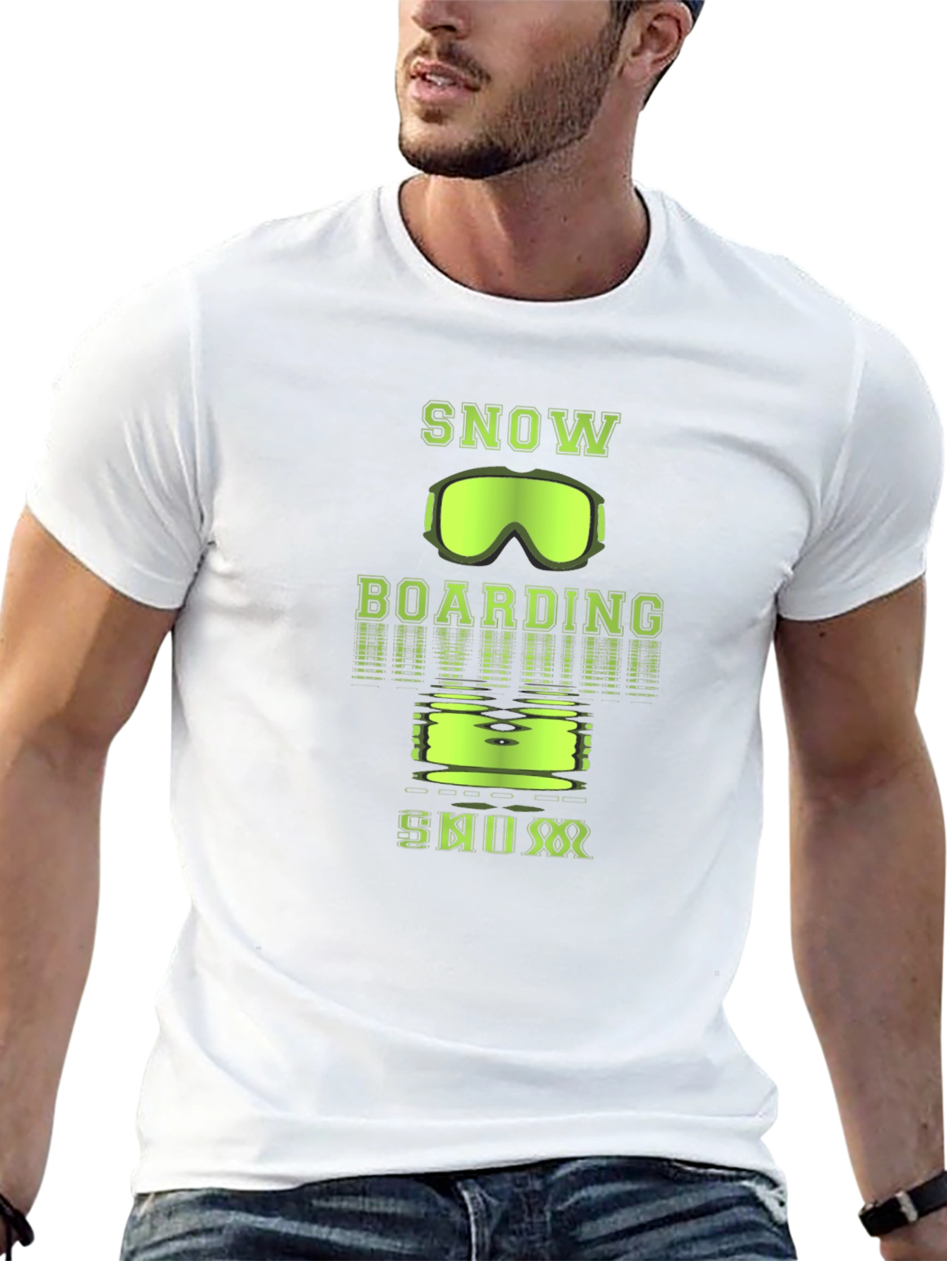 Snowboarding Graphic Tee - Black