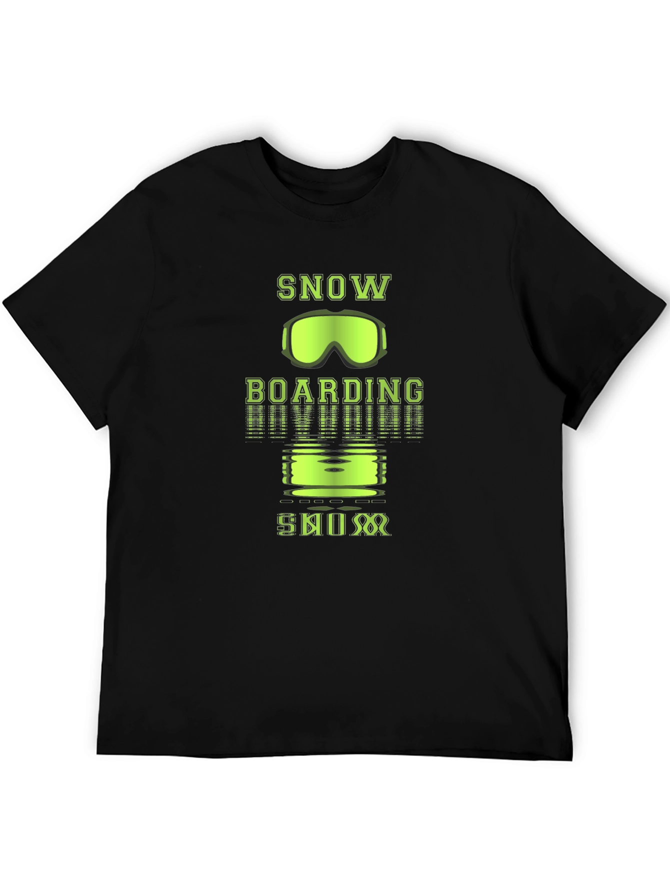 Snowboarding Graphic Tee - Black
