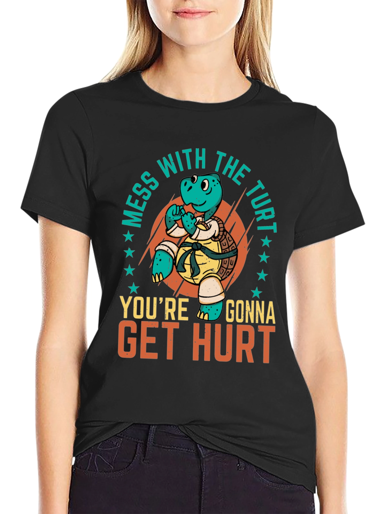 Martial Arts Turtle T-Shirt - Mess with the Turt
