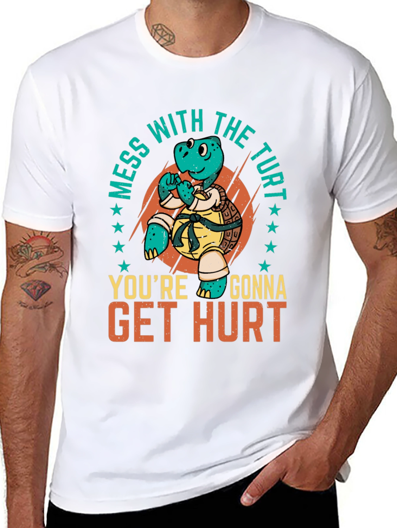 Martial Arts Turtle T-Shirt - Mess with the Turt