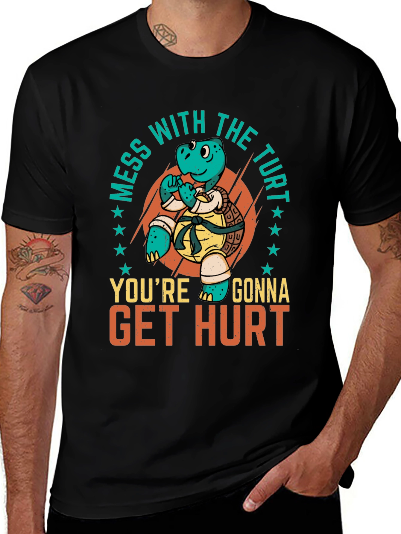 Martial Arts Turtle T-Shirt - Mess with the Turt