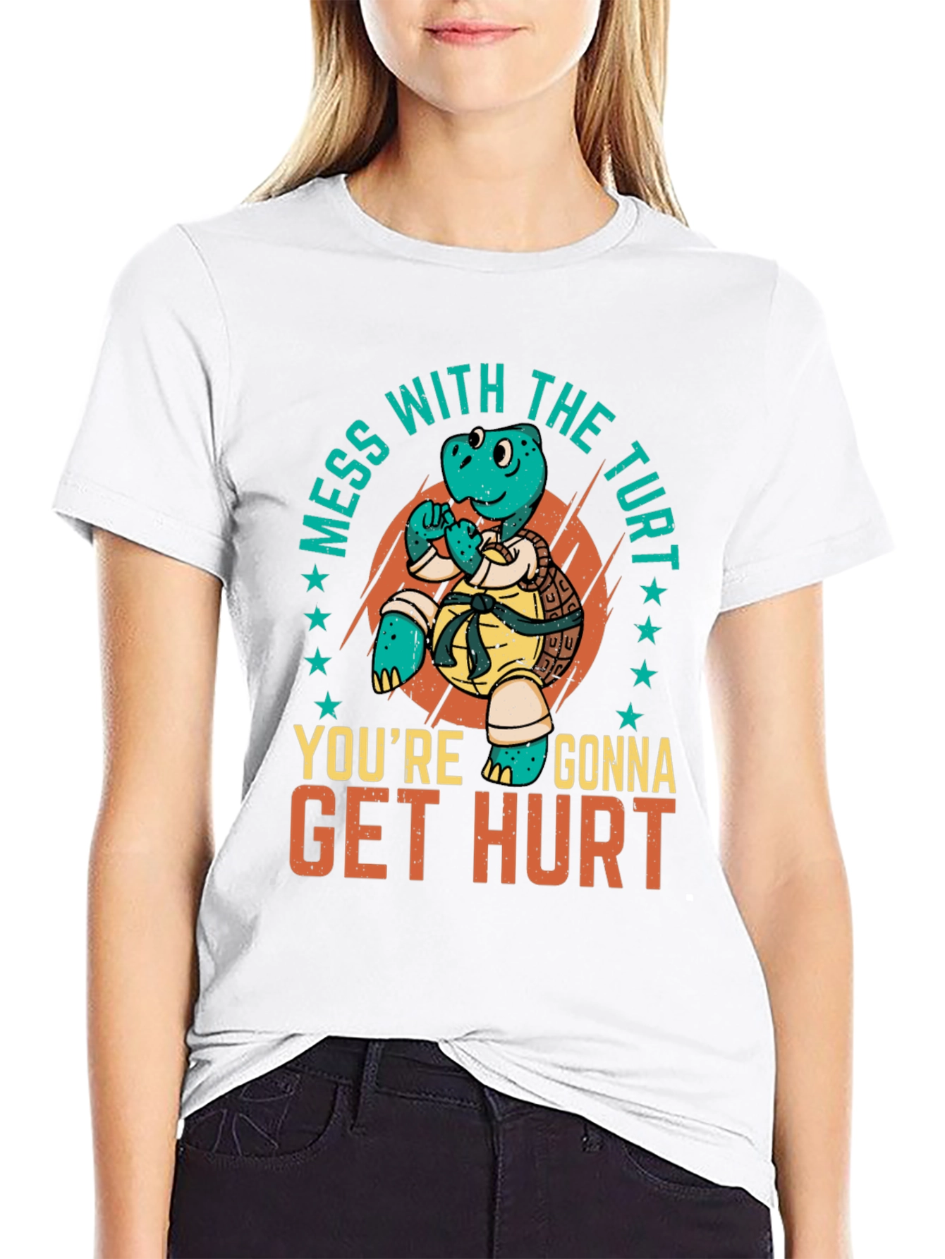 Martial Arts Turtle T-Shirt - Mess with the Turt