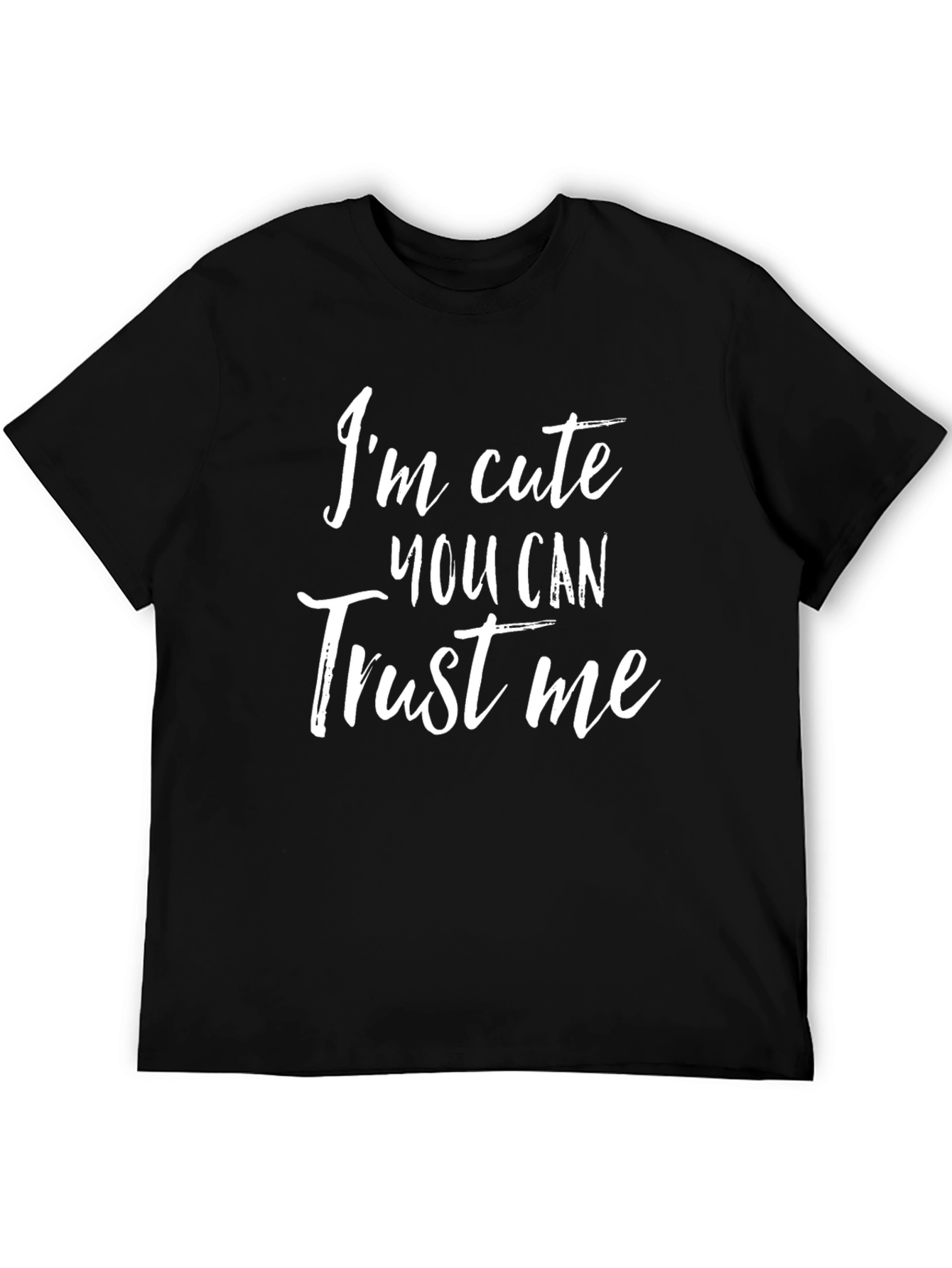 Cute Trust Me Black Graphic Tee
