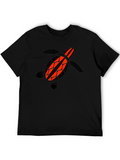 Turtle Graphic Tee - Black Casual Shirt