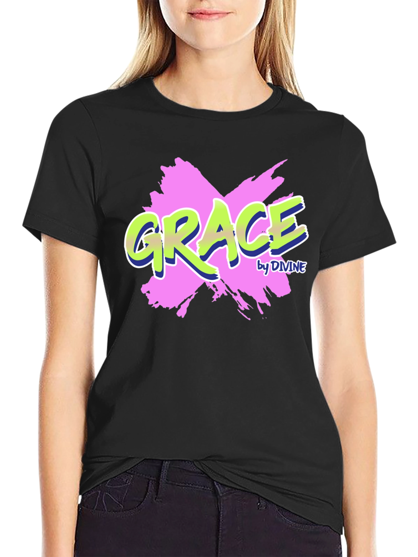 Grace by Divine Black T-Shirt