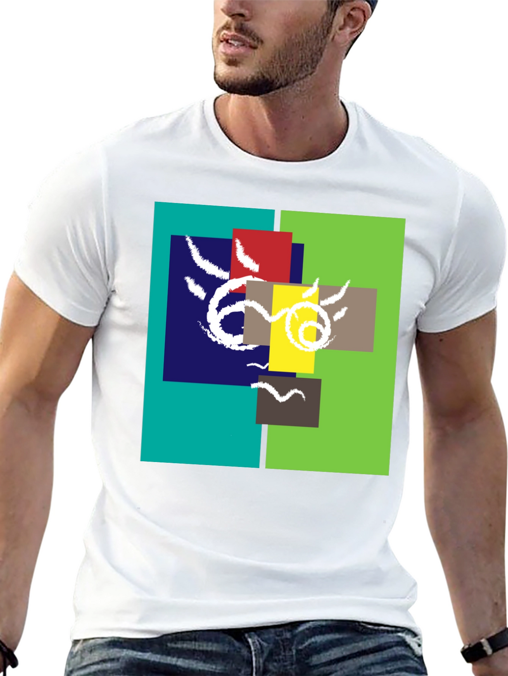 Abstract Geometric T-Shirt - Unique Design