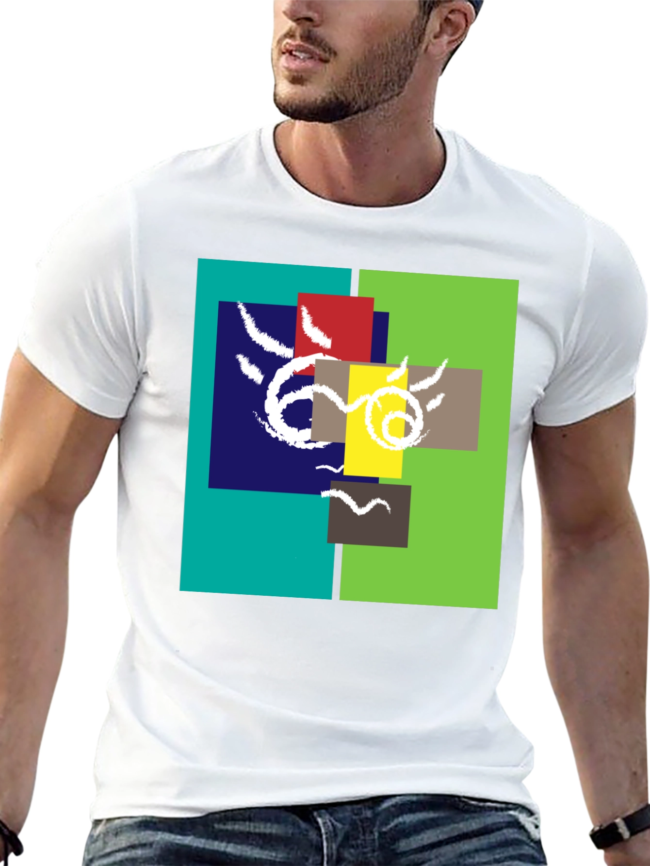 Abstract Geometric T-Shirt - Unique Design