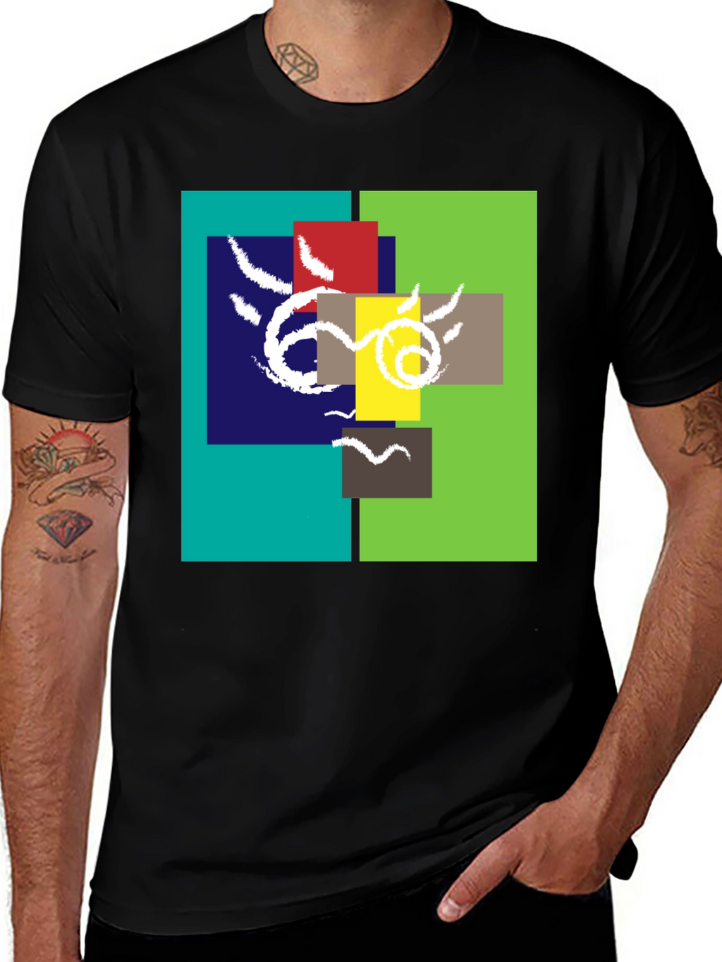 Abstract Geometric T-Shirt - Unique Design
