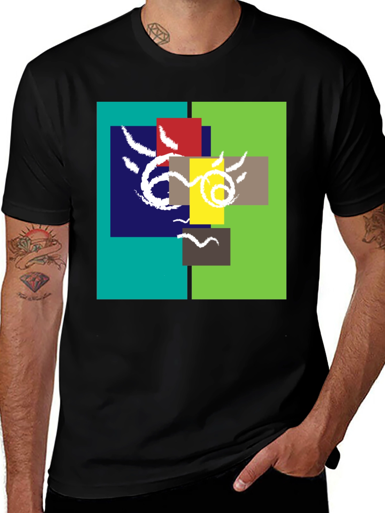 Abstract Geometric T-Shirt - Unique Design
