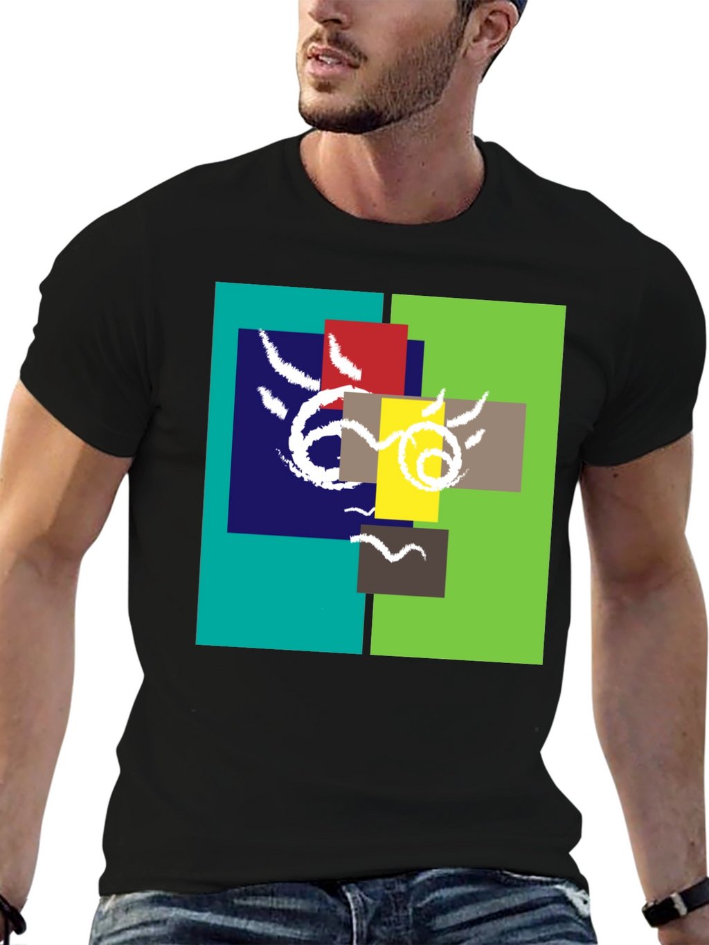 Abstract Geometric T-Shirt - Unique Design