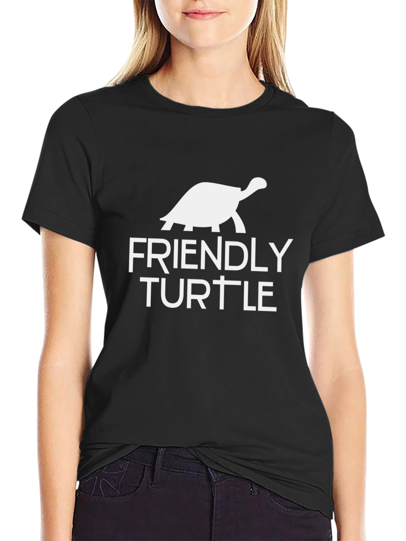 Friendly Turtle Graphic Tee - Soft Cotton Comfort