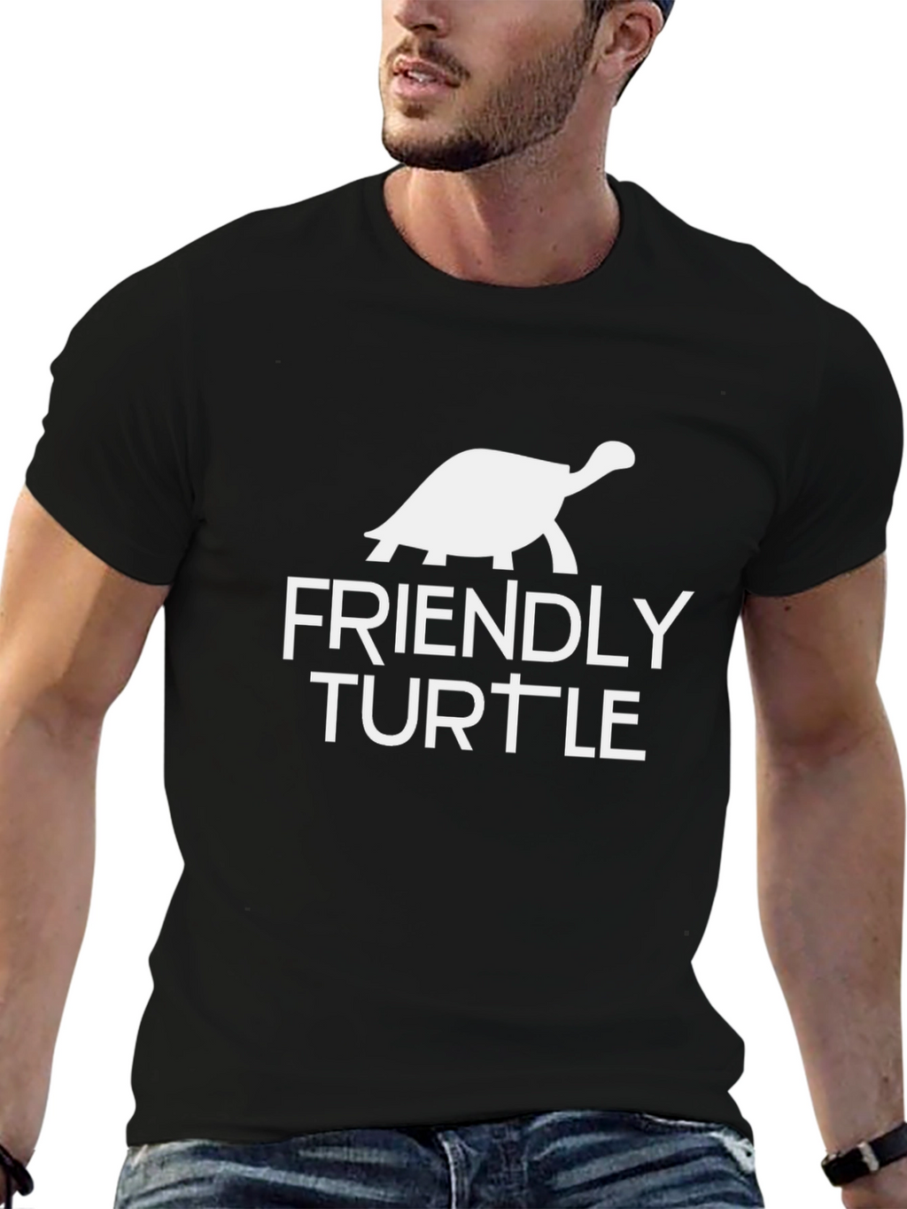 Friendly Turtle Graphic Tee - Soft Cotton Comfort