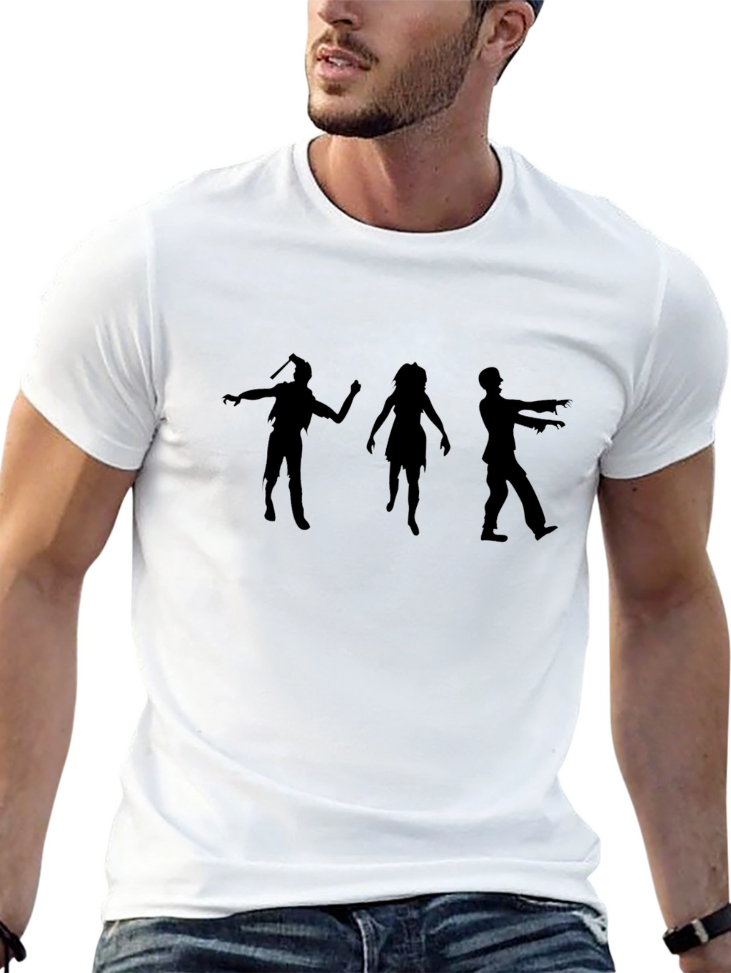 Zombie Silhouette Graphic T-Shirt