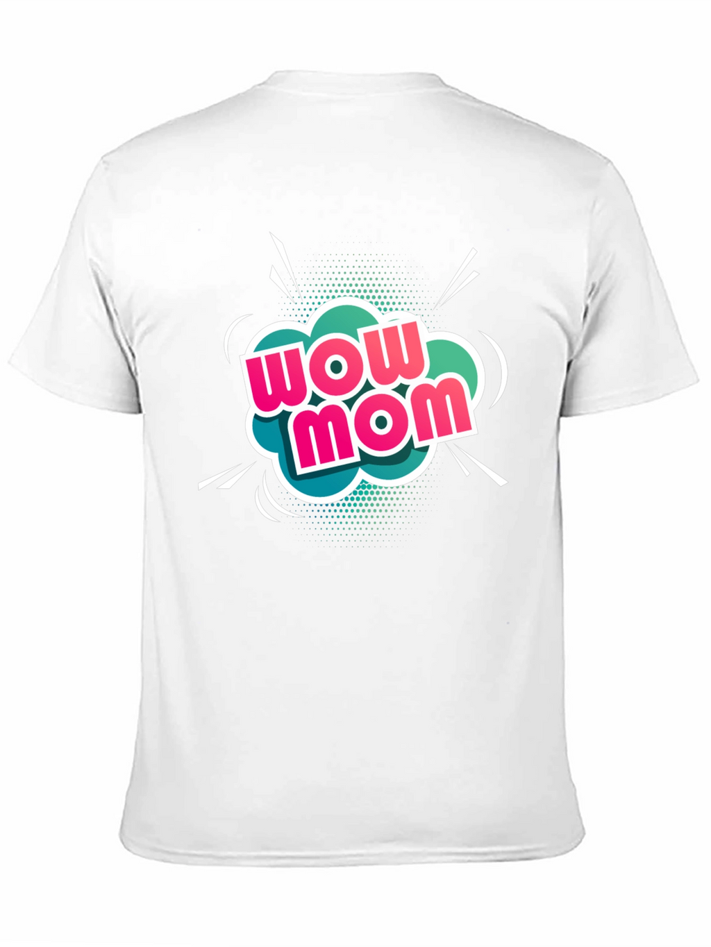 Wow Mom Black T-Shirt - Graphic Tee