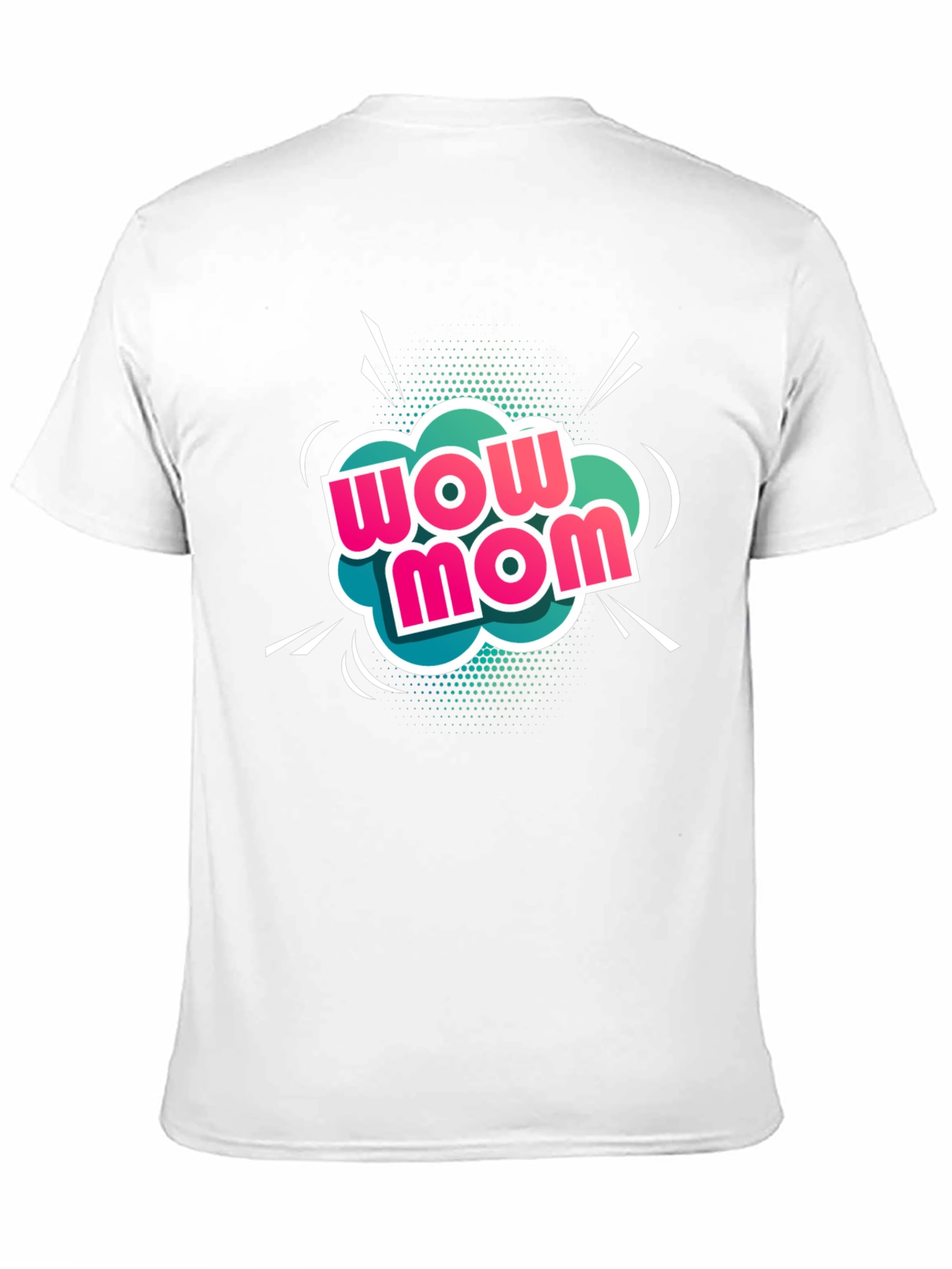 Wow Mom Black T-Shirt - Graphic Tee