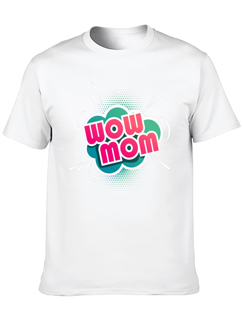 Wow Mom Black T-Shirt - Graphic Tee